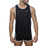 Addicted Mesh Striped Low Rider Tank Top (ADF168)