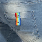 Addicted Rainbow Tape Bermuda Shorts (AD990)