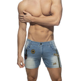 Addicted Jean Shorts With Patches (AD1097)