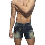 Addicted Jean Shorts With Patches (AD1097)