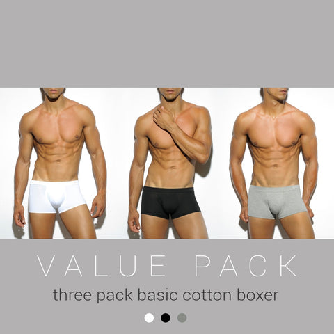 ES Collection 3-Pack Basic Cotton Boxer (UN185)
